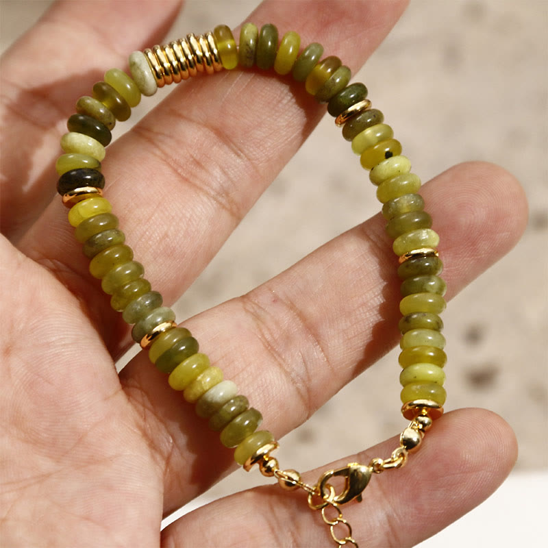 Gild Cyan Jade Bracelet for Success & Healing 17cm