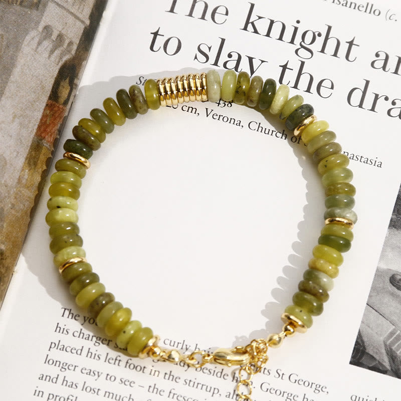 Gild Cyan Jade Bracelet for Success & Healing 17cm