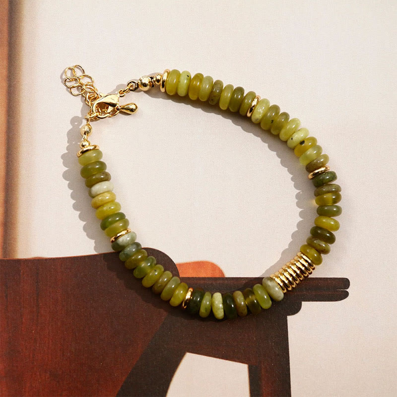 Gild Cyan Jade Bracelet for Success & Healing 17cm