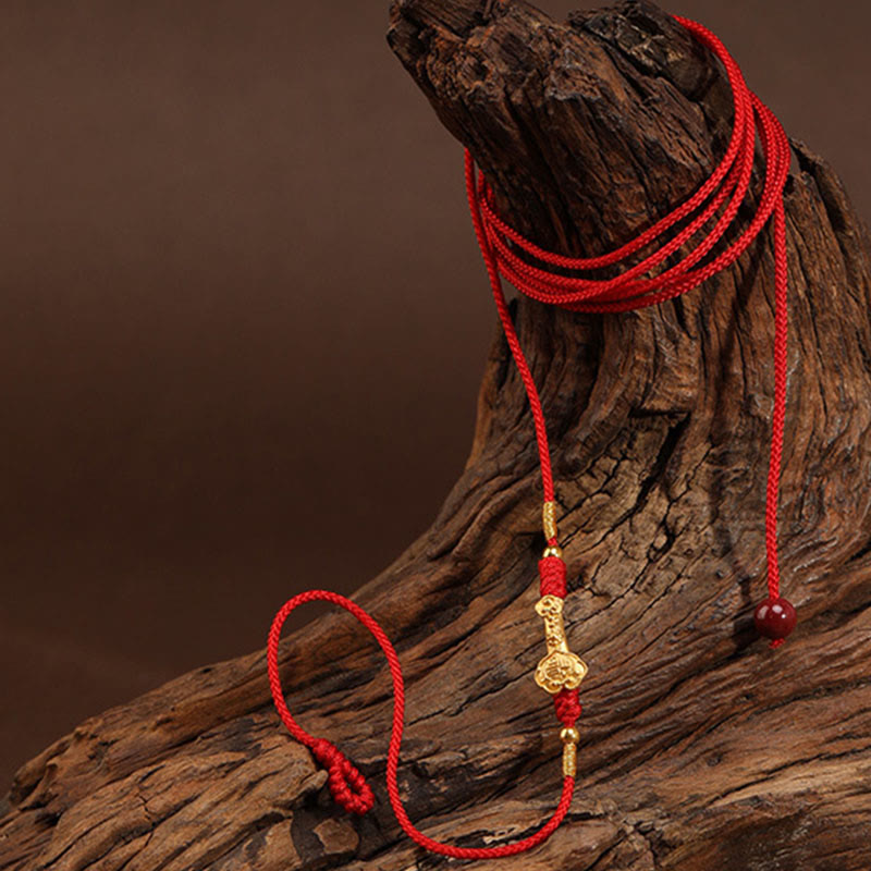 999 Solid Gold Red String Belly Chain | Spiritual Jewelry for Protection