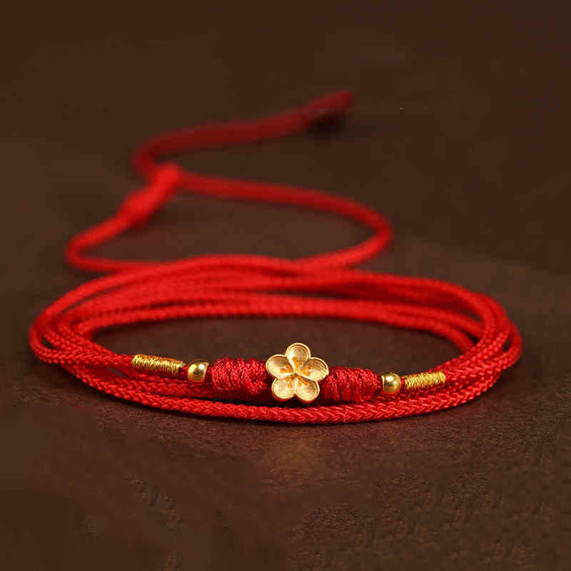 999 Solid Gold Red String Belly Chain | Spiritual Jewelry for Protection