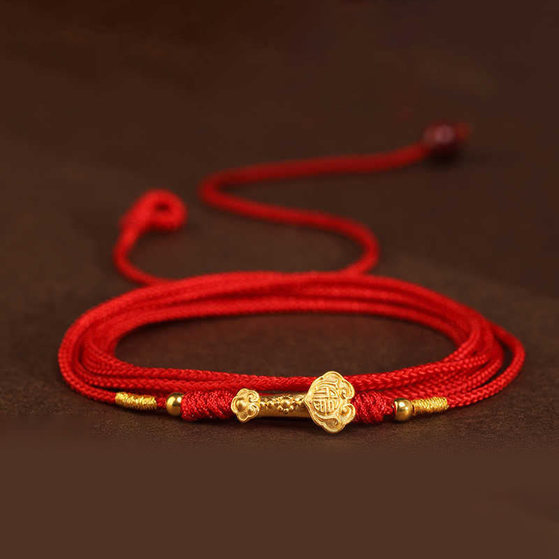 999 Solid Gold Red String Belly Chain | Spiritual Jewelry for Protection