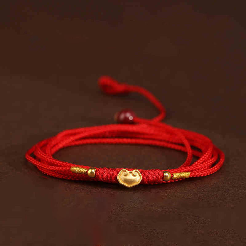 999 Solid Gold Red String Belly Chain | Spiritual Jewelry for Protection