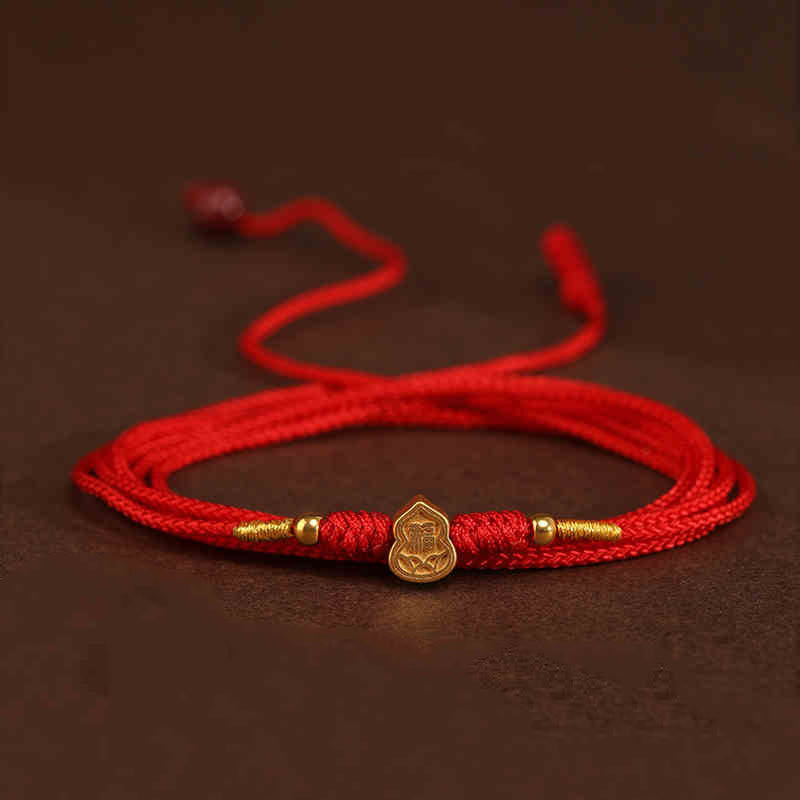 999 Solid Gold Red String Belly Chain | Spiritual Jewelry for Protection
