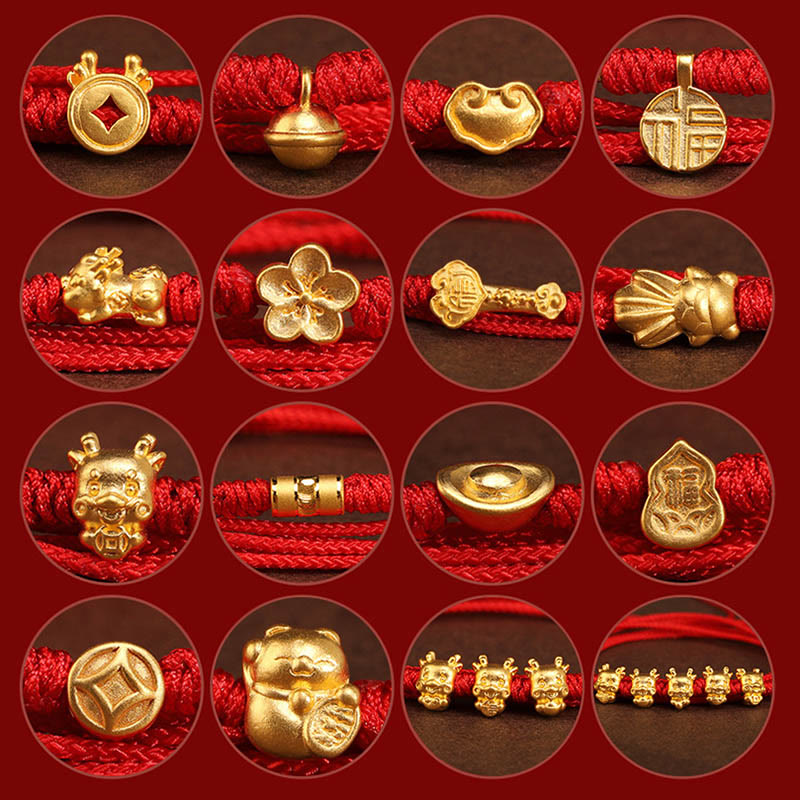 999 Solid Gold Red String Belly Chain | Spiritual Jewelry for Protection