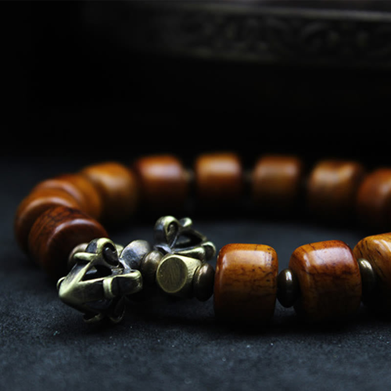 12mm Yak Bone Copper Resilience Bracelet for Spiritual Balance
