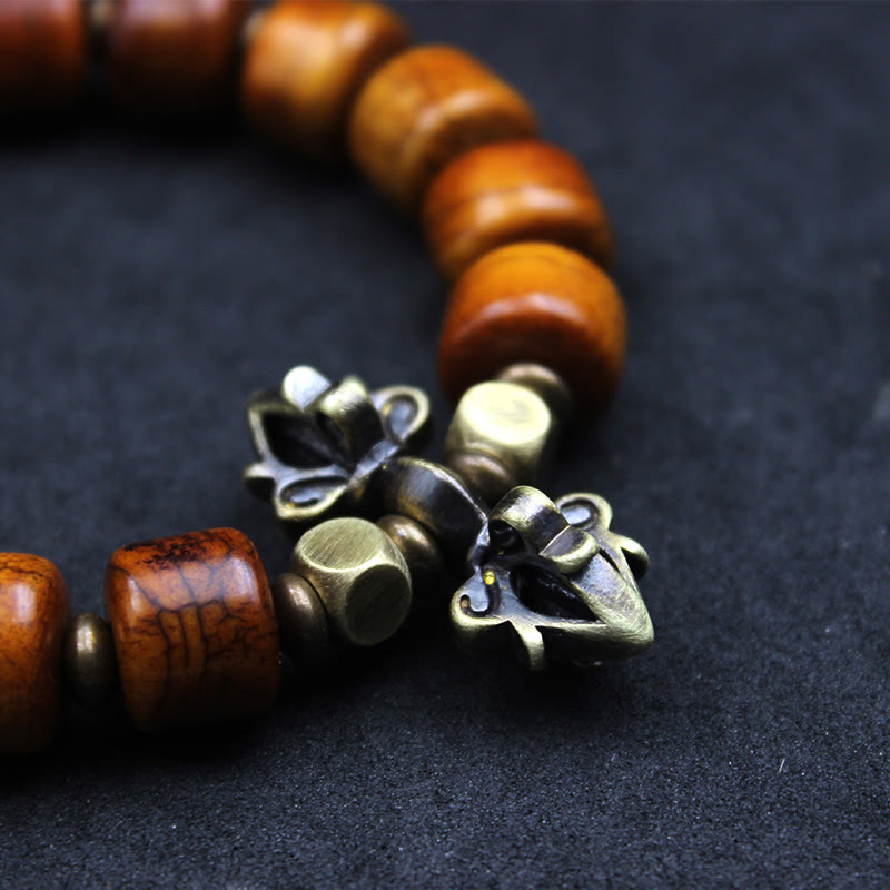 12mm Yak Bone Copper Resilience Bracelet for Spiritual Balance