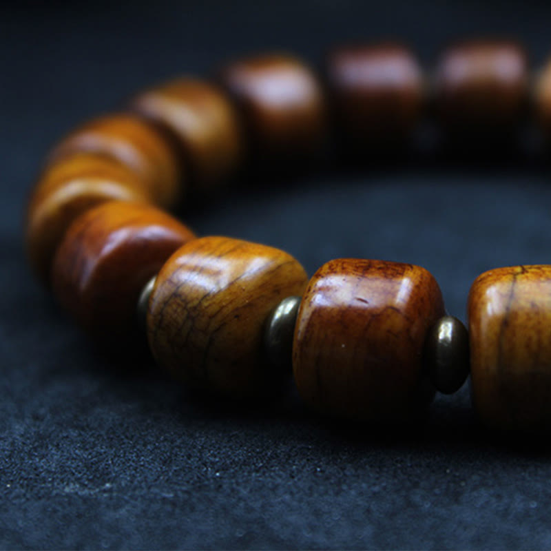 12mm Yak Bone Copper Resilience Bracelet for Spiritual Balance