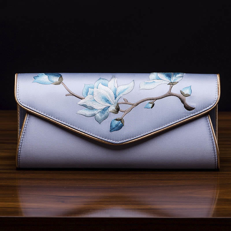 Magnolia Su Embroidered Medium Bag for Spiritual Elegance
