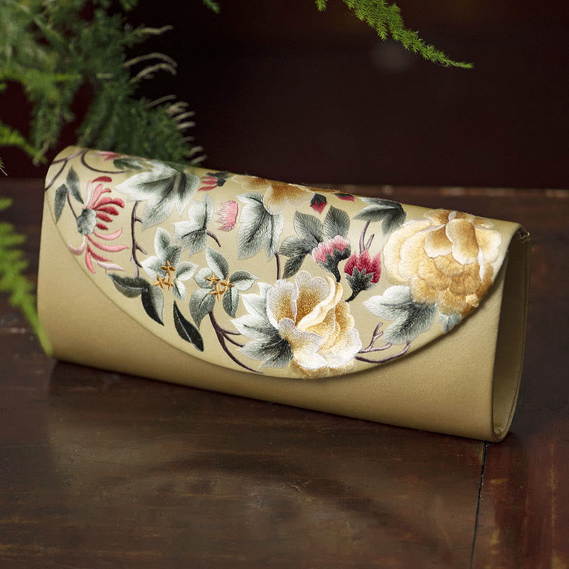 Elegant Su Embroidery Crossbody|24cm Floral Purse Bag