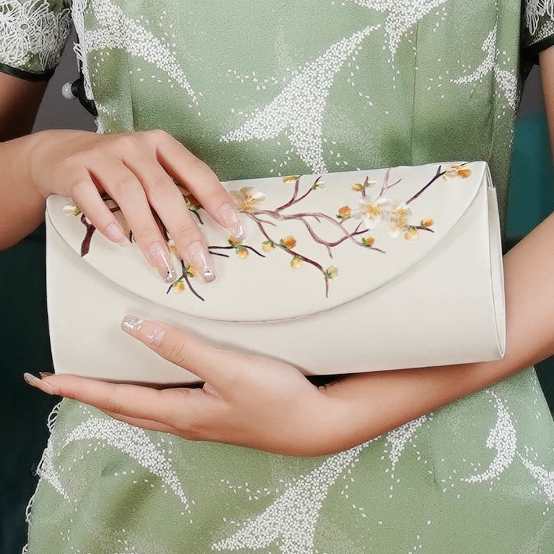 Plum Blossom Tulip Embroidered Handbag | Spiritual Jewelry