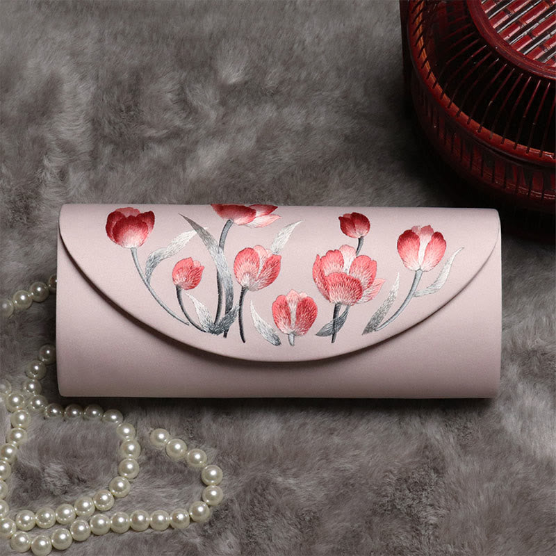 Plum Blossom Tulip Embroidered Handbag | Spiritual Jewelry
