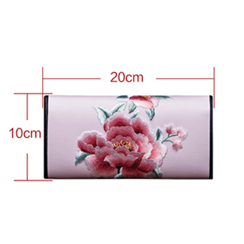 Peony Su Embroidered Handbag 20x10cm | Prosperity Symbol