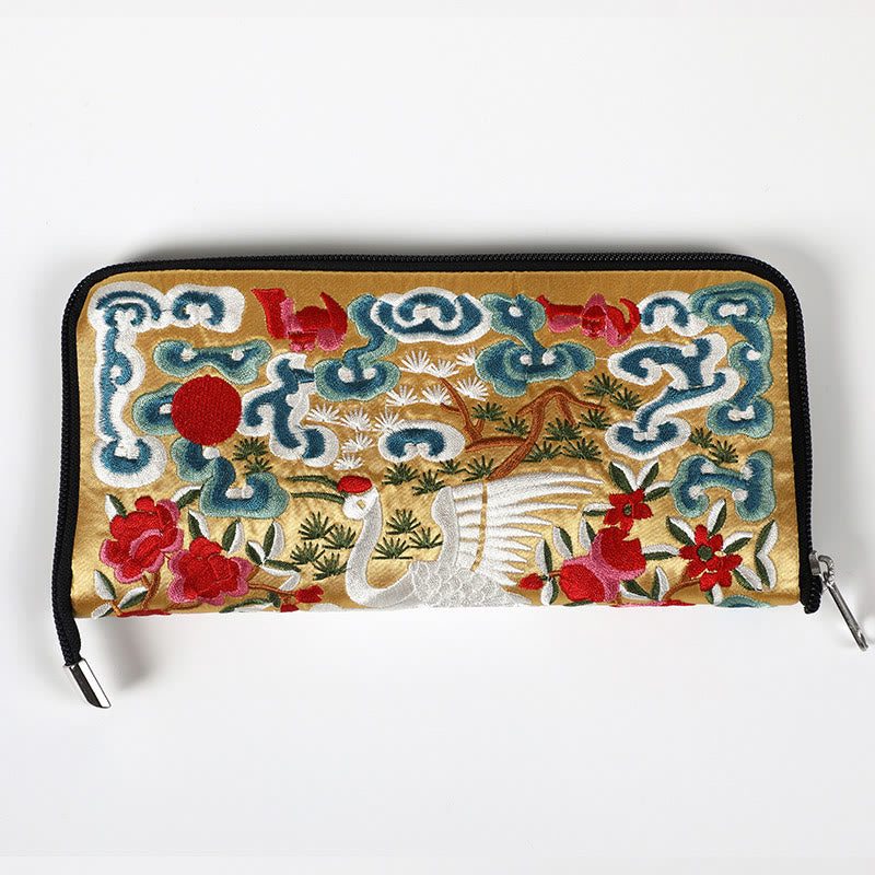 Mythical Beast Embroidered Handbag | Phoenix Dragon Qilin 23cm