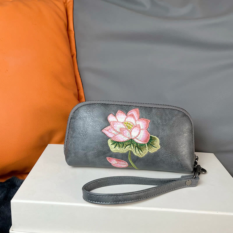 Lotus Su Embroidery Handbag | Spiritual Purity & Elegance