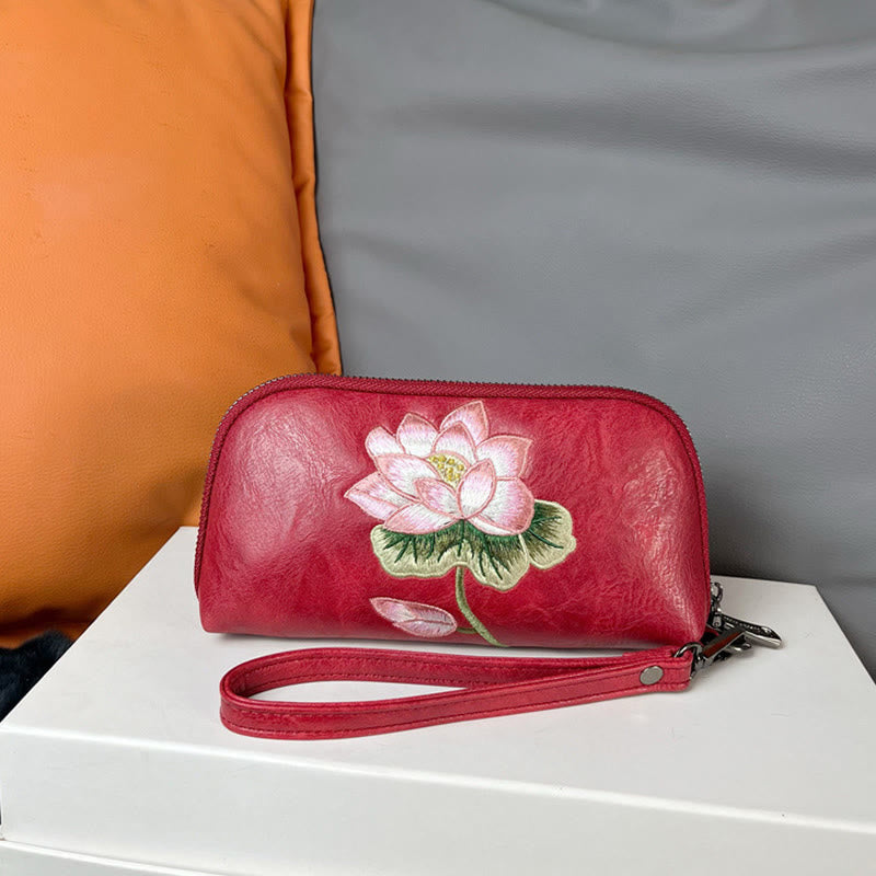 Lotus Su Embroidery Handbag | Spiritual Purity & Elegance