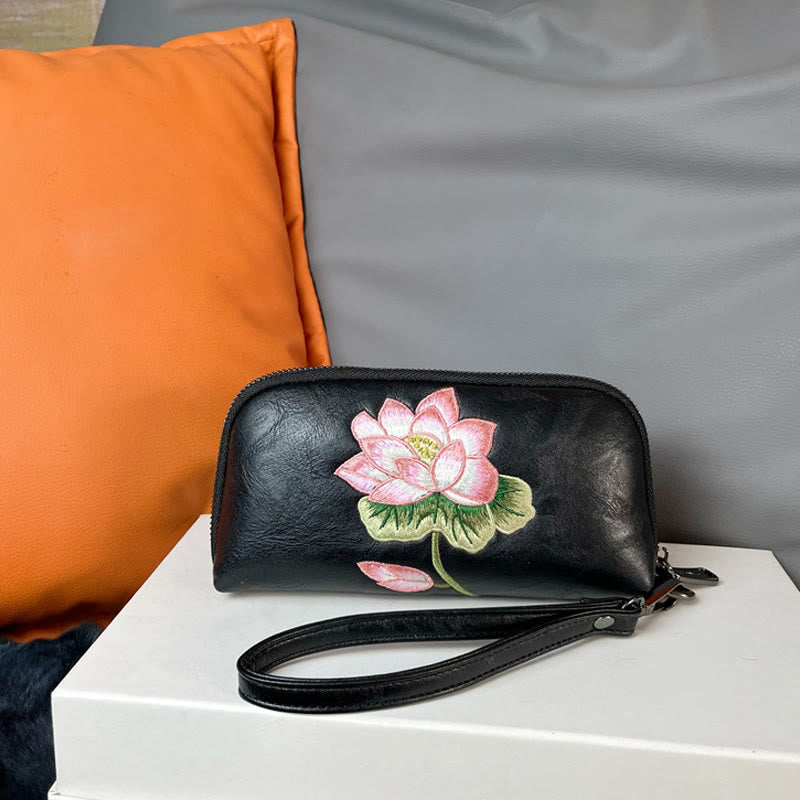 Lotus Su Embroidery Handbag | Spiritual Purity & Elegance
