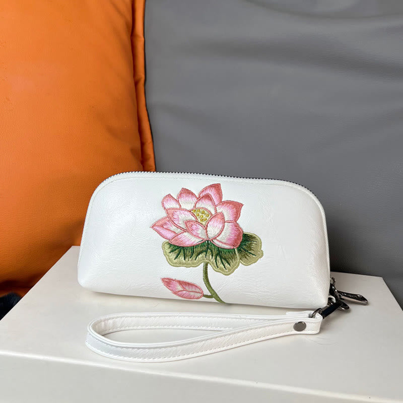 Lotus Su Embroidery Handbag | Spiritual Purity & Elegance