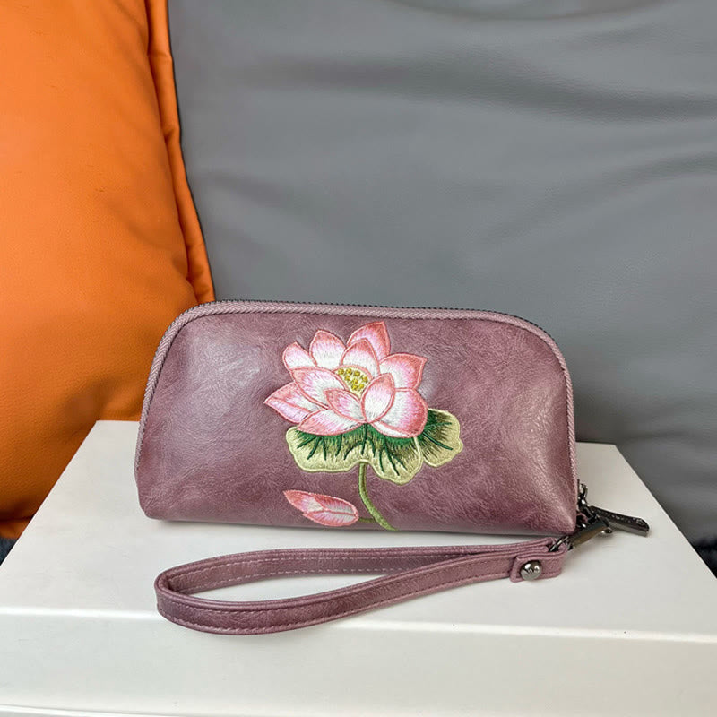 Lotus Su Embroidery Handbag | Spiritual Purity & Elegance