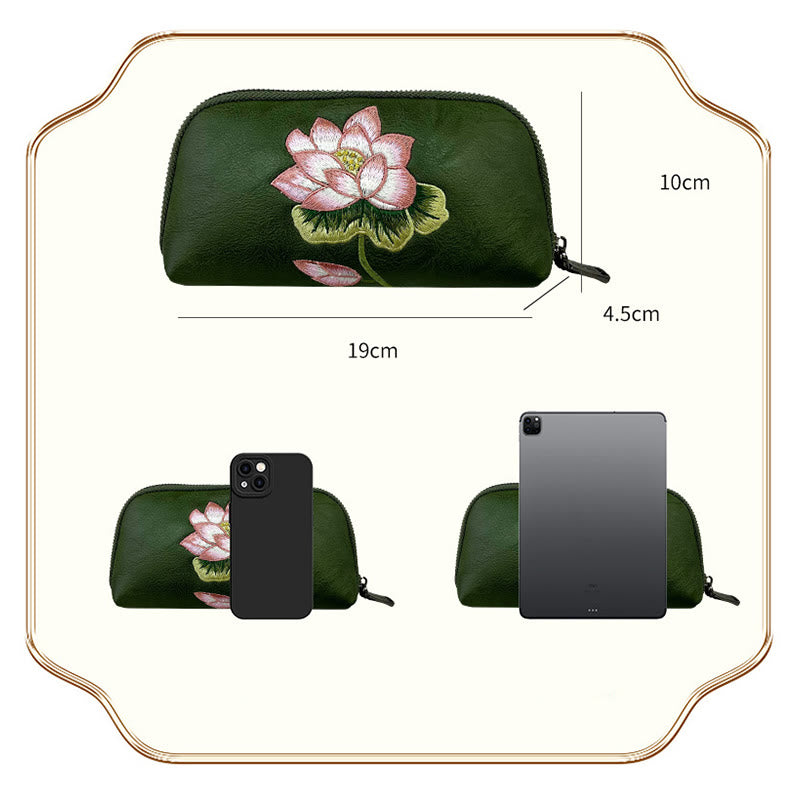 Lotus Su Embroidery Handbag | Spiritual Purity & Elegance