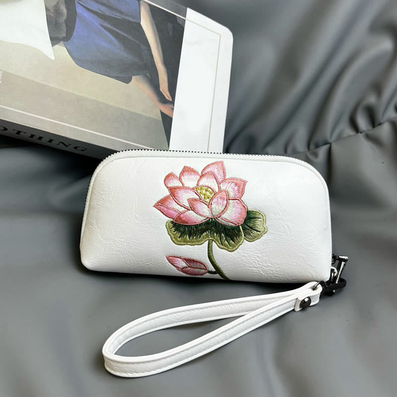 Lotus Su Embroidery Handbag | Spiritual Purity & Elegance