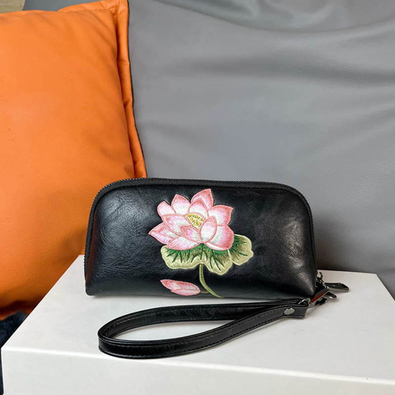 Lotus Su Embroidery Handbag | Spiritual Purity & Elegance