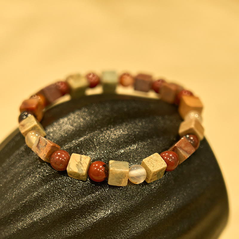 Shoushan Stone Red Agate Prosperity Agate Bracelet