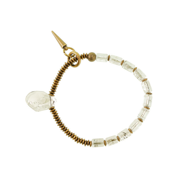 Copper White Crystal Luck Bracelet | Unisex Healing Jewelry