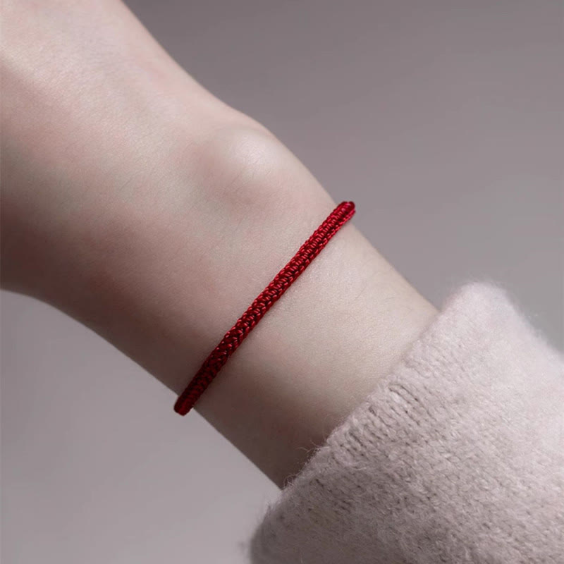6mm Red String Jade Connection Bracelet for Prosperity & Protection