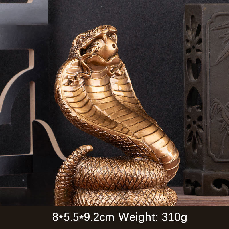 Resin Year of the Snake Wealth Figurine with Ingots