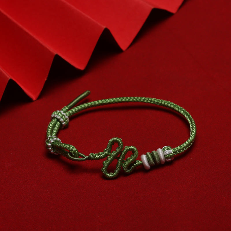 Adjustable Red String Snake Knot Protection Bracelet