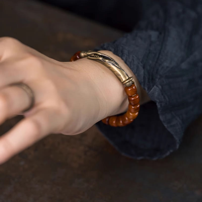 Yak Bone Copper Strength Spiritual Bracelet 14-17.5cm