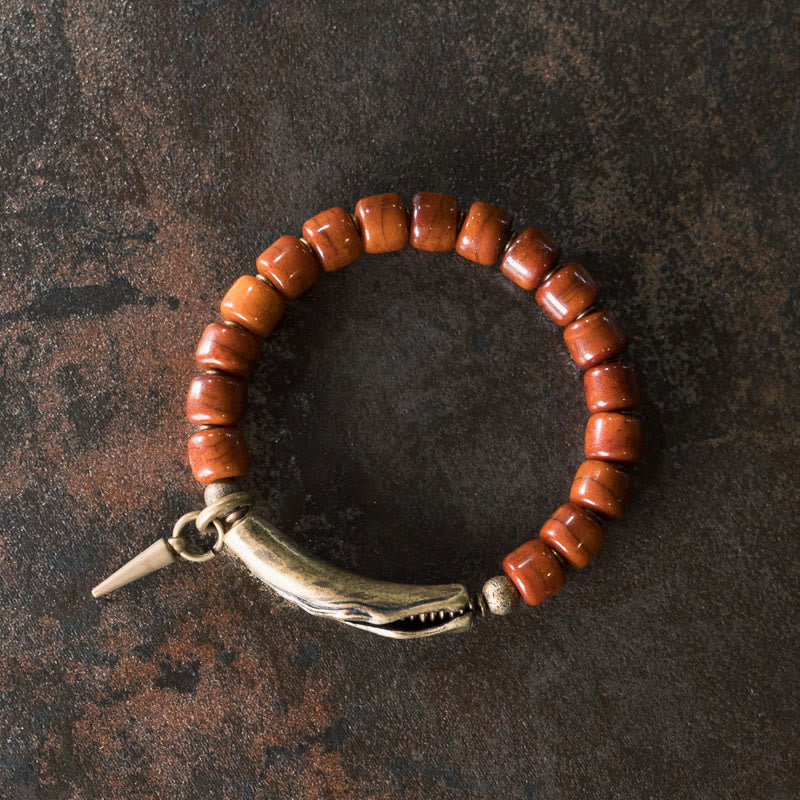 Yak Bone Copper Strength Spiritual Bracelet 14-17.5cm