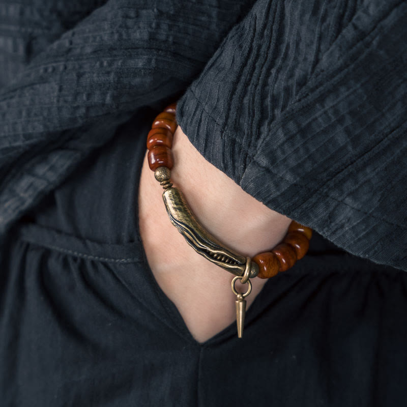 Yak Bone Copper Strength Spiritual Bracelet 14-17.5cm