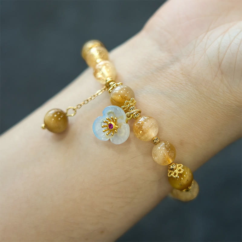 8mm Citrine Tiger Eye Generosity Bracelet