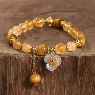 8mm Citrine Tiger Eye Generosity Bracelet