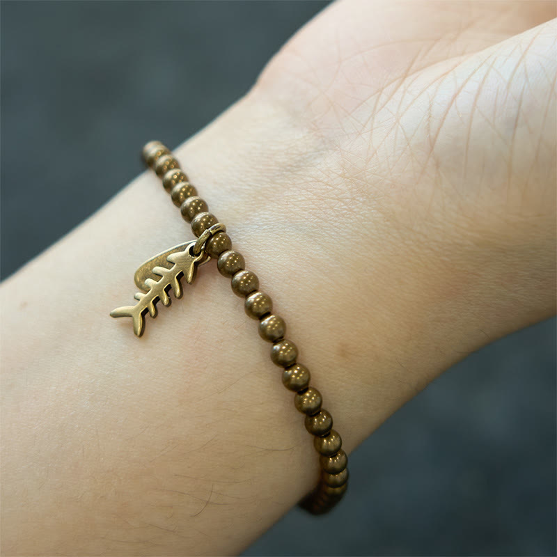 Copper Fish Bone Healing Bracelet for Emotional Well-Being