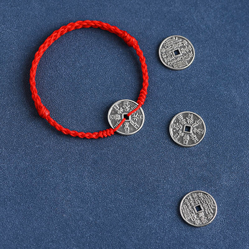 925 Sterling Silver Red String Protection Bracelet