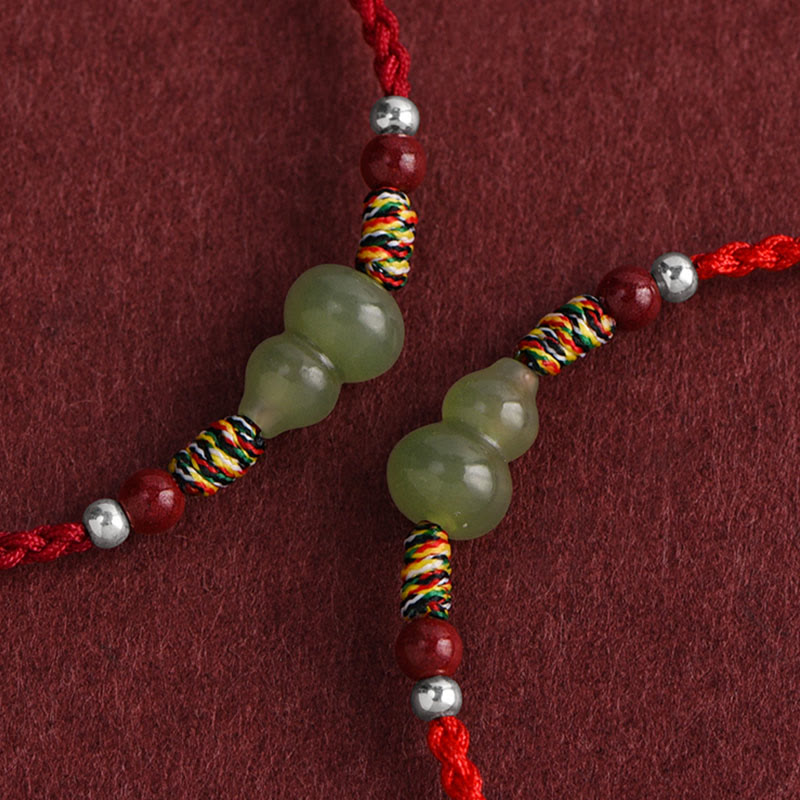 Adults Hetian Jade Gourd Protection Bracelet