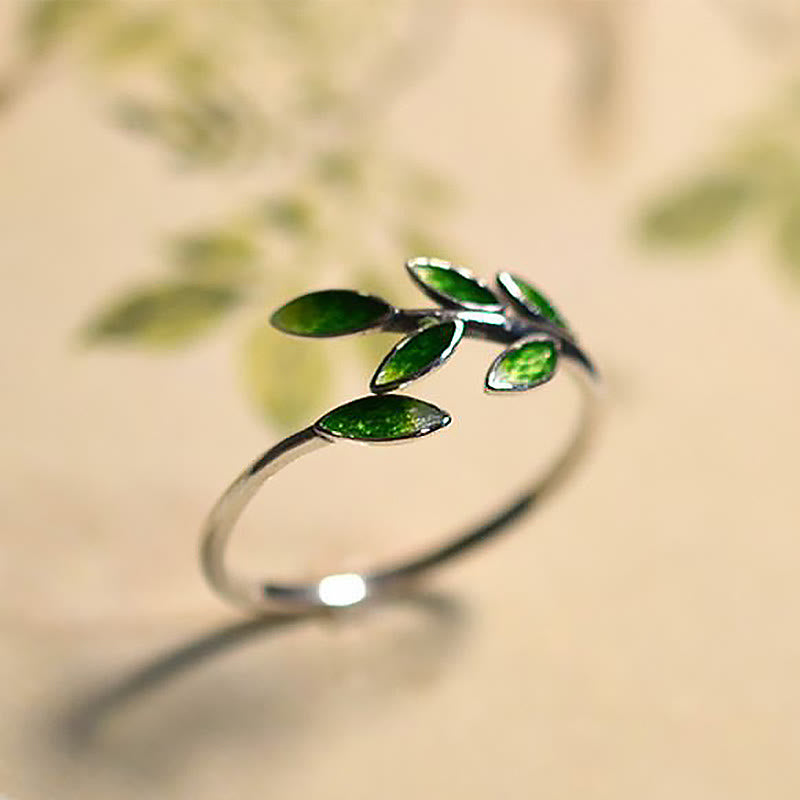 Copper Leaves Adjustable Wealth Ring