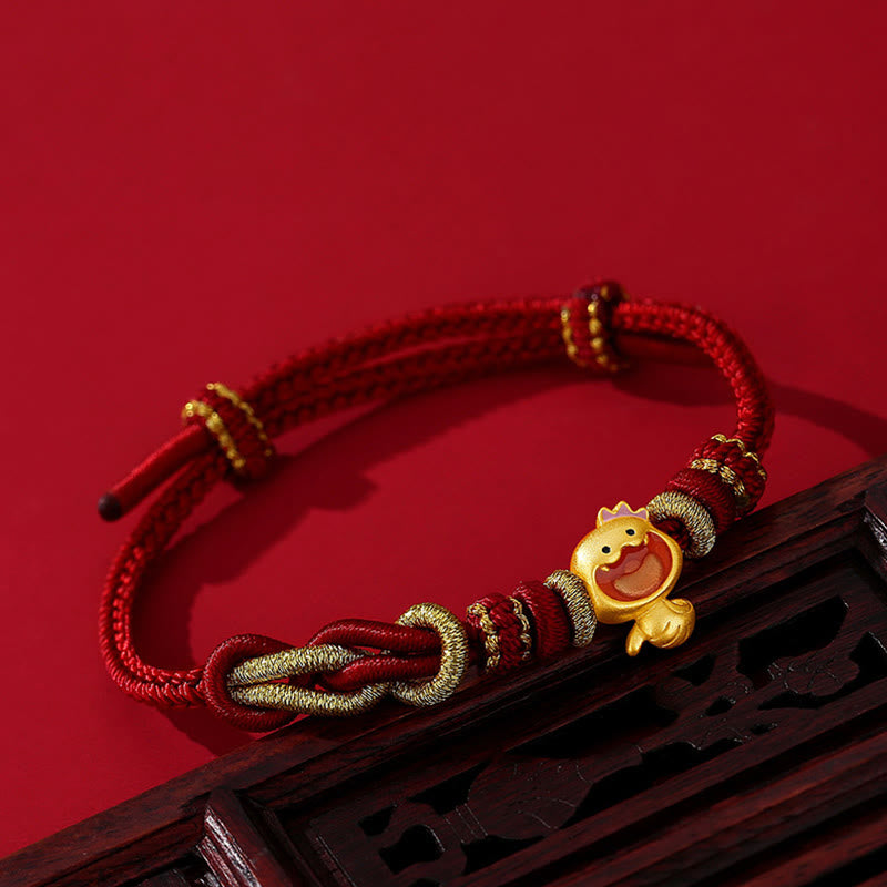 Red String 925 Sterling Silver Snake Strength Bracelet