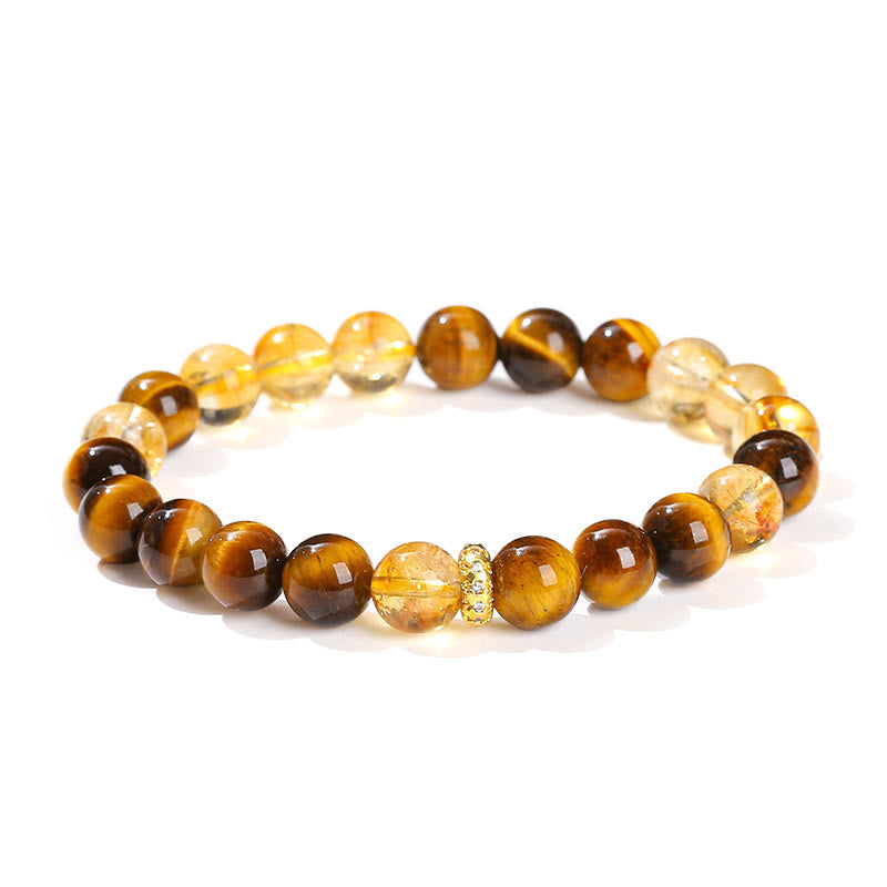 8mm Tiger Eye Citrine Strength Bracelet for Women