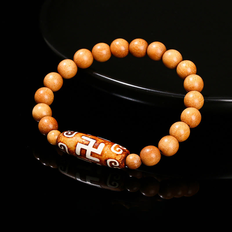 Tibetan Nine-Eye Dzi Bead Spiritual Protection Bracelet