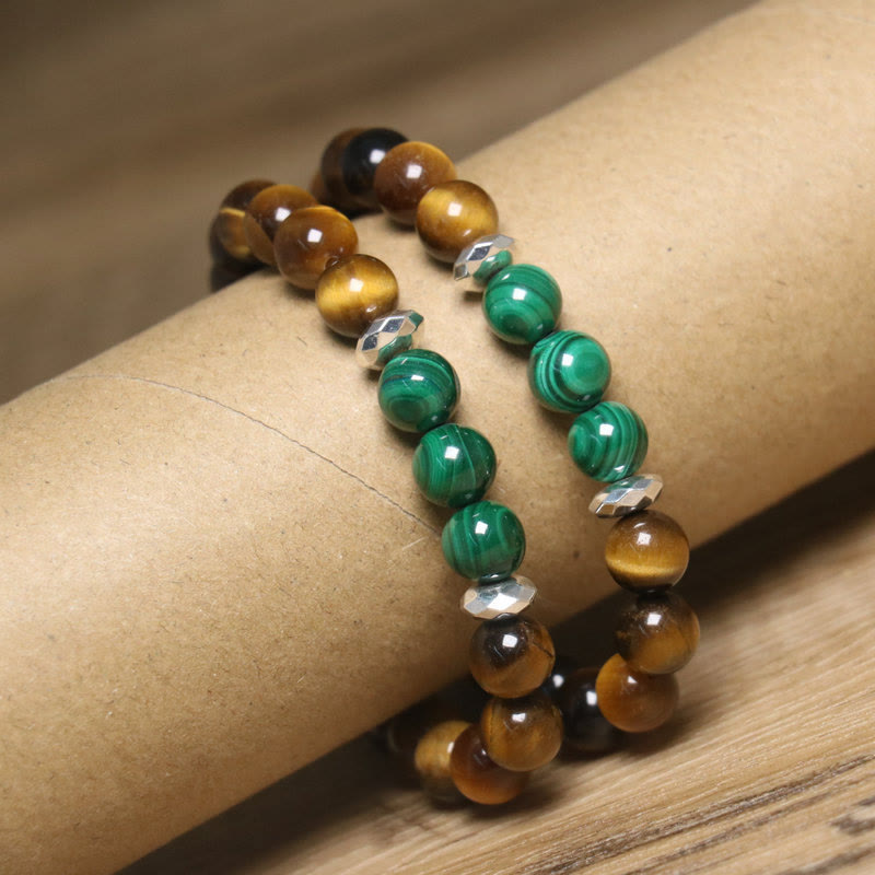 Green Tiger Eye Courage Bracelet 14-16cm Wrist Size
