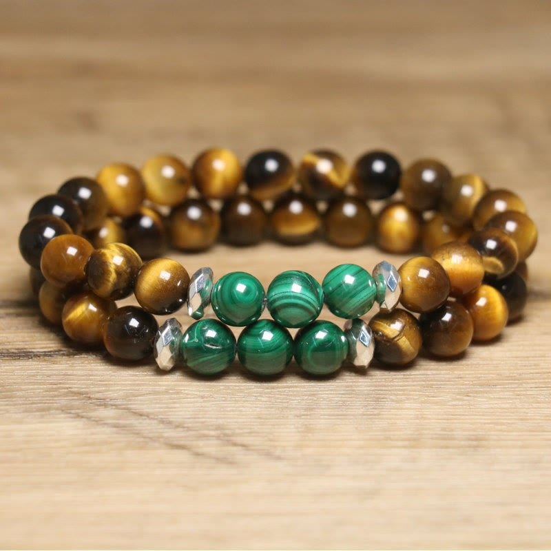 14-16cm Green Tiger Eye Courage Bracelet for Strength & Confidence