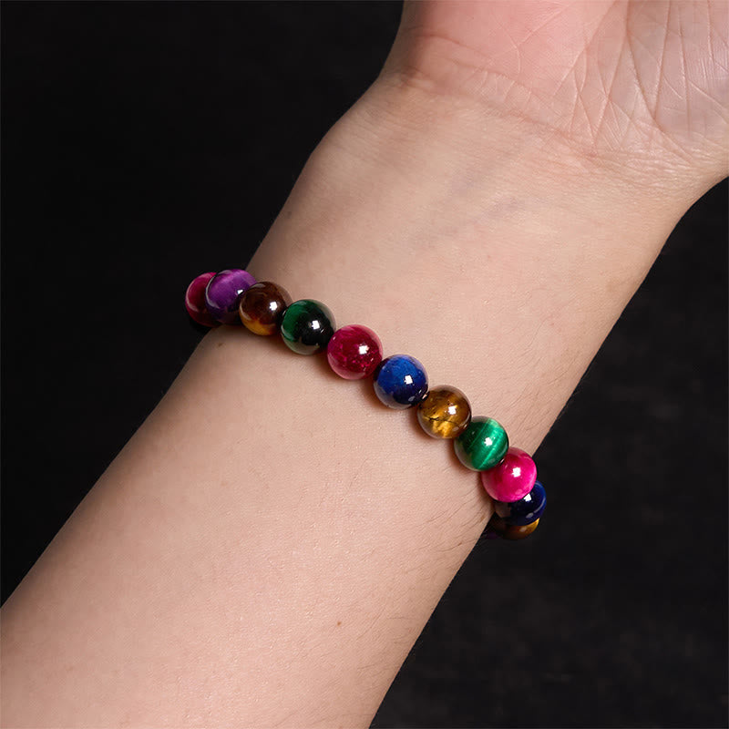 10mm Tiger Eye Courage Bracelet for Strength & Protection