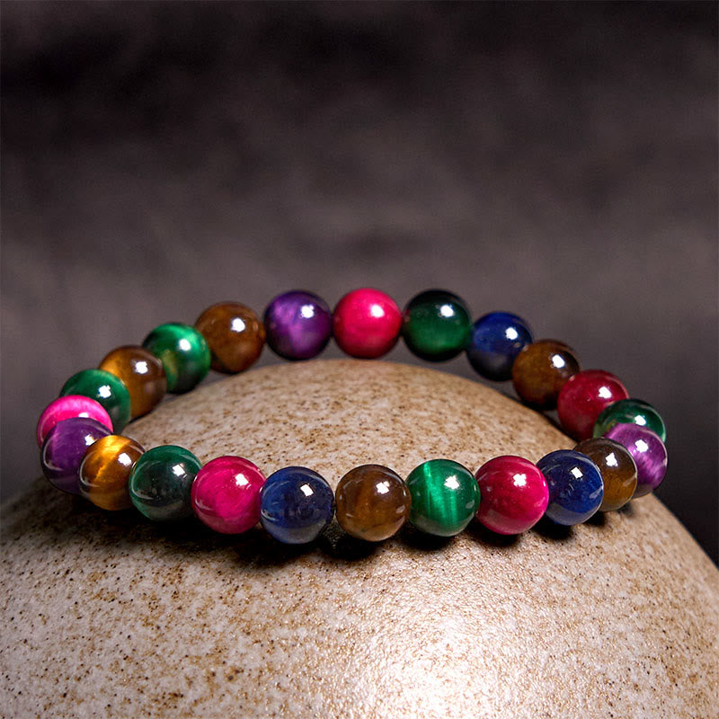 10mm Tiger Eye Courage Bracelet for Strength & Confidence