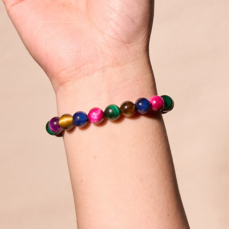 10mm Tiger Eye Courage Bracelet for Strength & Protection