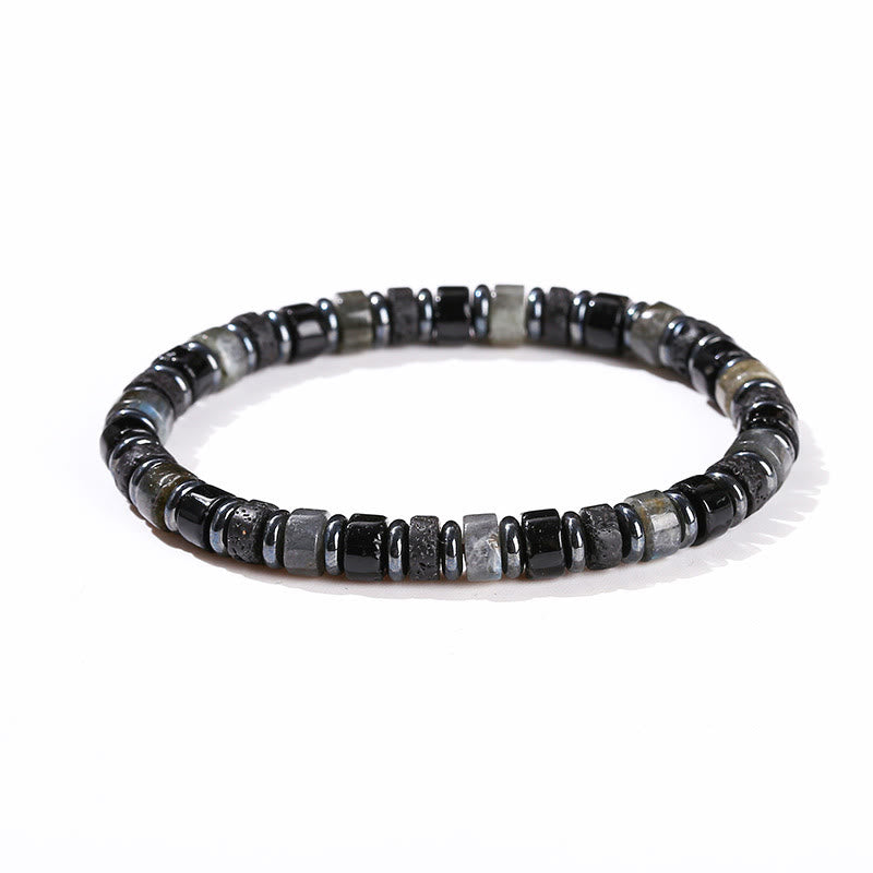 6mm Hematite Turquoise Lava Rock Spiritual Bracelet