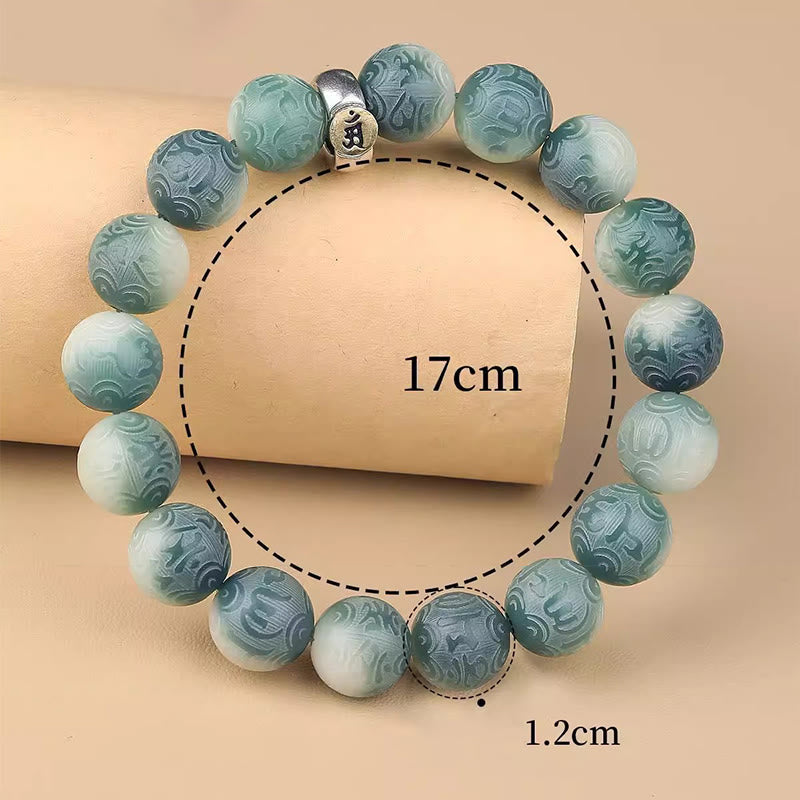 12mm Bodhi Seed Chinese Zodiac Wisdom Bracelet Om Mani Padme Hum